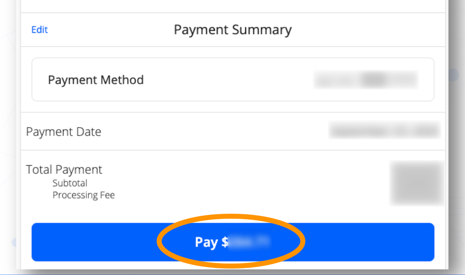 Payment summary page