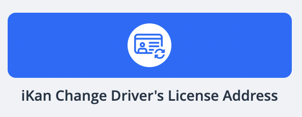 Screen shot of Change Driver's License Address button